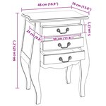 vidaXL Coffre de rangement 48 x 35 x 64 cm Bois de Mahogany Massif