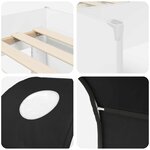 vidaXL Lit avec Tunnel 4 Pièces Blanc et noir Bois d'ingénierie