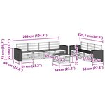 vidaXL Ensembles de canapés 8 pc Bois d'Acacia Massif