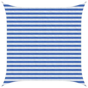 vidaXL Voile d'ombre 2 5 x 2 5 m HDPE Carré Bleu et Blanc