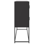 vidaXL Buffet noir 100 5x39x107 cm acier