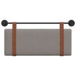 vidaXL Tête de lit suspendue Taupe PU antique