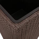 vidaXL Lits surélevés de jardin 3 Pièces Résine tressée Marron