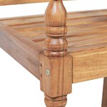 vidaXL Banc Batavia avec coussin 150 cm Teck
