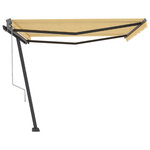 vidaXL Auvent automatique sur pied 400x350 cm Jaune/Blanc