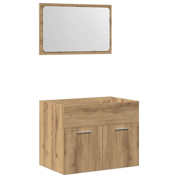 vidaXL Ensemble de meubles salle de bain 2 Pièces bois d'ingénierie