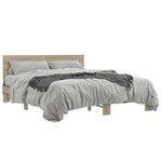 vidaXL Cadre de lit sans matelas chêne sonoma 150x200 cm