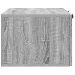 vidaXL Meuble TV mural Sonoma gris 78 5 x 41 x 30 cm Bois d'ingénierie