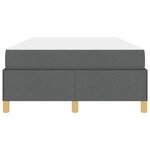 vidaXL Lit à ressorts avec matelas Gris foncé 120 x 190 cm tissu