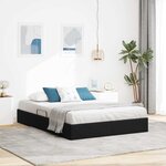 vidaXL Cadre de lit ottoman avec stockage Noir 140 x 200 cm Velours