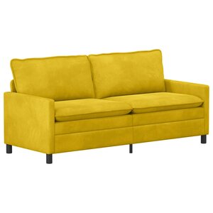 vidaXL Canapé Jaune 196 x 81 x 87 5 cm Velours