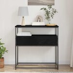 vidaXL Table console Chêne noir 75 x 40 x 75 cm Bois d'ingénierie