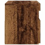 vidaXL Meuble TV avec lumières LED vieux bois bois d'ingénierie