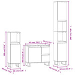 vidaXL Ensemble de meubles de salle de bain 3 Pièces Chêne fumé