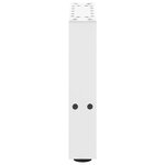 vidaXL Pieds de table basse Blanc 2 pièces 30 x (30-31) cm Acier