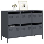 vidaXL Buffet anthracite 101 5x39x73 5 cm acier laminé à froid