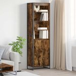 vidaXL Armoires Hautes 2 Pièces Chêne Fumé 60 x 36 x 200 cm