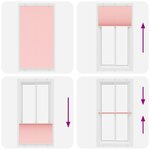 vidaXL Store plissé rose 110x200 cm largeur du tissu 109 4cm polyester