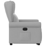 vidaXL Fauteuil inclinable électrique gris nuage tissu