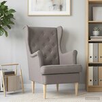 vidaXL Fauteuil Taupe Tissu