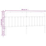 vidaXL Tête de lit de remplacement métal blanc 193 cm