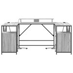 vidaXL Bureau Sonoma gris 182 x 101 x 87.5 cm Bois d'ingénierie