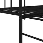 Lit de jour vidaXL avec lit gigogne noir 90x190 cm en acier
