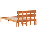 vidaXL Cadre de lit Marron 120 x 190 cm Bois de pin massif
