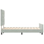 vidaXL Cadre de lit Gris clair 120x190 cm Velours