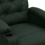 vidaXL Fauteuil de massage Vert foncé Tissu