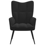 vidaXL Chaise de relaxation Noir Velours