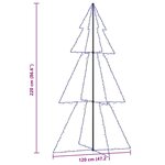 vidaXL Arbre de Noël cône 300 LED d'intérieur/d'extérieur 120x220 cm