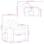 vidaXL Fauteuil de massage inclinable Gris foncé Tissu