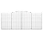 vidaXL Paniers à gabions arqués 10 Pièces 400x50x160/180 cm fer galvanisé