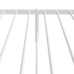 vidaXL Cadre de lit métal sans matelas avec tête de lit blanc 90x200cm