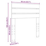 vidaXL Tête de lit Chêne noir 80 cm Bois d'ingénierie