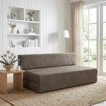 vidaXL Canapé-lit pliable Gris clair 152 x 86 5 x 60 cm Tissu