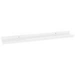 vidaXL Étagères murales 2 Pièces Blanc brillant 60x9x3 cm