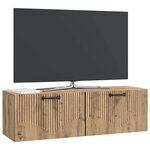 vidaXL Meuble TV mural Montage mural Chêne artisanal 98 x 31 x 30 cm