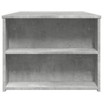 vidaXL Table basse gris béton 102x55x42 cm bois d'ingénierie