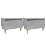 vidaXL Tables d'appoint 2 Pièces Gris béton 50x46x35 cm Bois d'ingénierie