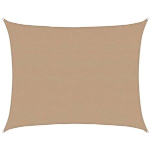 vidaXL Voile d'ombrage 160 g/m² Taupe 6x7 m PEHD