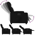 vidaXL Fauteuil inclinable électrique Noir Similicuir