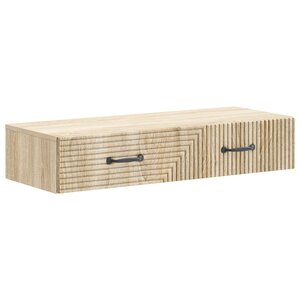 vidaXL Table d'appoint murale 87 5 x 34 5 x 17 cm Bois d'ingénierie