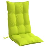 vidaXL Coussins de chaise à dossier haut lot de 4 vert vif