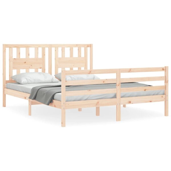 vidaXL Cadre de lit sans matelas 160x200 cm bois massif