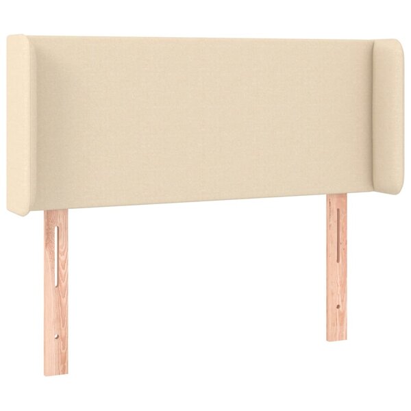 vidaXL Tête de lit avec oreilles Crème 83x16x78/88 cm Tissu