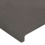 vidaXL Tête de lit à LED Gris foncé 203x16x118/128 cm Velours