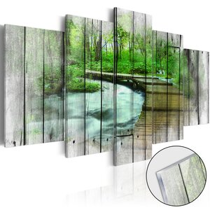 Tableau sur verre acrylique - forest of secrets [glass] l x h en cm 100x50