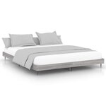 vidaXL Cadre de lit sonoma gris 180x200 cm bois d'ingénierie